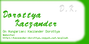 dorottya kaczander business card